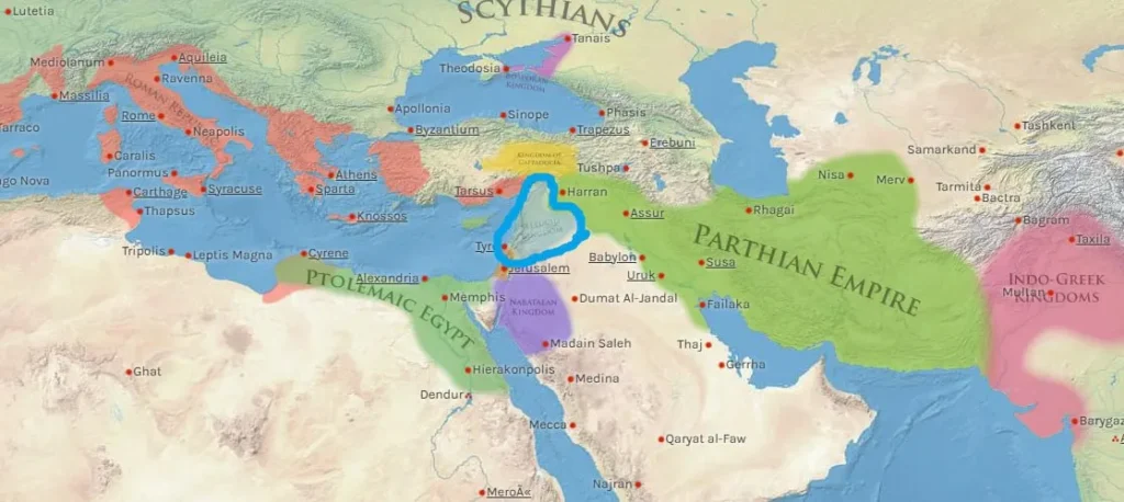 قلمرو تحت سلطه سلوکیان قبل از سقوط پایانی