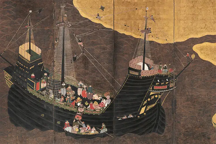 تاریخ استعمار پرتغال 6 Detail of Carrack trader