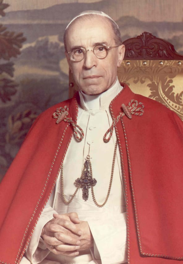 Pius XII with tabard by Michael Pitcairn 1951