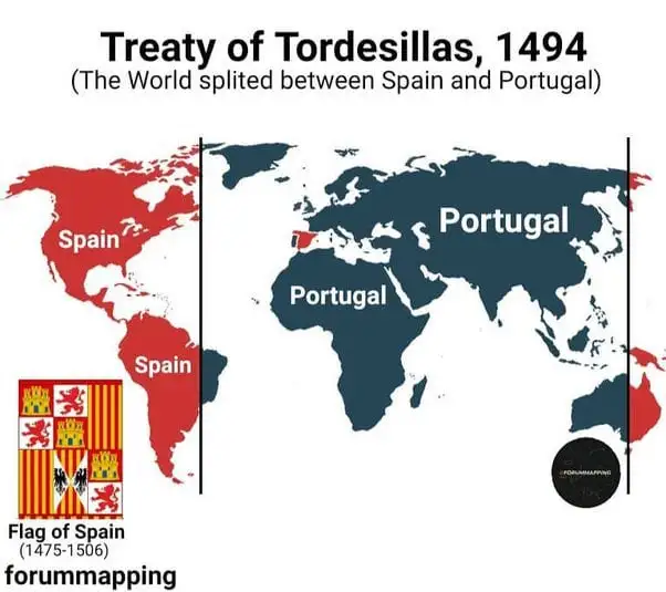 تاریخ استعمار پرتغال 5 treaty of tordesillas v0